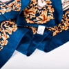 BYSIFA|New Fashion Ladies' Scarves Luxury Blue Gold 100% Silk Scarf Hijab 90*90cm All Match Fall Winter Female Square Scarf Cape