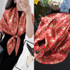 BYSIFA|Coffee Green Femmes100% Silk Scarf Shawl Foulard Fashion Real Silk Scarves Wraps Fall Winter Brand Square Scarves 110*110