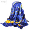 DANKEYISI Van Gogh Oil Painting Real Silk Scarf Square 90*90cm Big Fashion Women Scarf Luxury Brand Designer Scarves Female Wrap