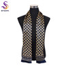 BYSIFA| New Silver Grey Man100% Silk Scarf Printed Fashion Brand Male Long Scarves Men Scarf Fall Winter Pure Silk Scarf160*26cm