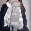 2023 Plaid Wrap Scarve New Vintage Versatile Foulard Bufanda Shawl Pashmina Mujer Preppy Style Women Scarf