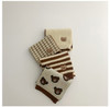 deer jonmi Korean Style New Winter Children Knitted Scarves Cartoon Embroidery Striped Plaid Toddlers Kids Warm Shawl