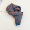 Kids Plaid Wool Scarf Baby Girl Boy Neck Scarves Children Knitted Girls' Scarfs For Toddler Child Cotton Warm Neckerchief Winter