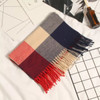 Autumn and winter children's scarf British plaid high-grade warm imitation cashmere soft scarf boys and girls fashion scarf