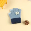 1-5Y Cartoon Bear Baby Mittens Winter Warm Kids Baby Girl Gloves Knitted Children Toddler Thick Teething Mitten Handschoen