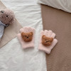 New Cartoon Bear Children Winter Warm Gloves Knitted Thicken Baby Full Finger Mittens for 2-6 Years Boys Girls Outdoor Gloves