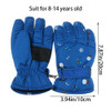 1Pair Children Ski Gloves Long-sleeved Mittens Winter Windproof Waterproof Thick Warm Non-slip Deer Rabbit 7-14 Years Old