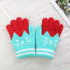 Winter Warm Kids Gloves knitting Baby Girls Boys Soft Gloves Candy Colors Children Patchwork Full Finger Gloves Mittens