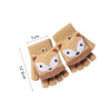 Autumn Winter Children Knitted Gloves Flip Fingerless Gloves Cute Cartoon Fox Warm Half-Finger Gloves