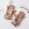 Kids Boy Gloves Winter 5-12 Years Coral Fleece Cartoon Shark Gloves Outdoor Keep Warm Thicken Cycling Children Girl Gloves