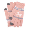 Women‘s Winter Warm Knitted Plush Gloves Cute Patchwork Color Touch Screen Full Fingers Gloves Girls Windproof Furry Mittens