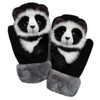 Women Men Winter Knitted Gloves Cute 3D Fluffy Cartoon Animal Decor Thickened Plush Lining Outdoor Windproof Thermal Warm Mitten