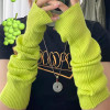 Long Fingerless Gloves Cuff Women‘s Mitten Winter Arm Warmer Knitted Arm Sleeve Casual Soft Girls Goth Clothes Punk Gothic Glove