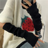 Long Fingerless Gloves Cuff Women‘s Mitten Winter Arm Warmer Knitted Arm Sleeve Casual Soft Girls Goth Clothes Punk Gothic Glove