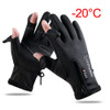 Winter Fishing Gloves 2 Finger Flip Waterproof Winter Gloves Windproof Men Women Warm Protection Fish Angling Gloves