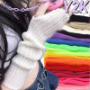 Long Fingerless Gloves Women‘s Mitten Winter Arm Warmer Knitted Arm Sleeve Casual Soft Girls Y2K Goth Clothes Punk Gothic Glove