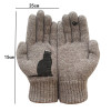 Women Faux Wool Gloves Cartoon Cat Bird Autumn Winter Thicken Knit Warm Gloves Cashmere Cute Fashion Outdoor Cycling Gloves