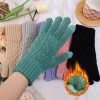 Knitted Thick Thermal Gloves Man Full Finger Gloves Women Winter Outdoor Warm Wool Driving Fingerless Gloves Touchscreen Mittens