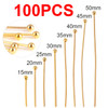 100pcs 316L Stainless Steel Jewelry Pins Findings Flat Head Pin For Jewelry Making Supplies Ball Headpins Eye Pin Accessories