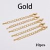 10pcs/lot 50 70mm Tone Extended Extension Tail Chain Lobster Clasps Connector For DIY Bracelet Necklace Jewelry Making Findings