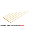 50-100pcs Stainless Steel Heads Eye Flat Head Pin Gold Silver Plated Ball Head Pins For Jewelry Findings Making Accessories