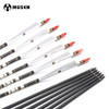 80cm Spine 500 Carbon Arrows Metal OD7.6mm ID6.2mm with Turkey Feather