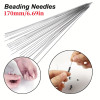 2pcs Beaded Needles With Steel Needles, Long And Thin Beaded Leads, Side Threaded Hooks And Beads For DIY Handmade Jewelry
