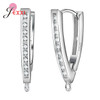 Korean Style Various Models Crystal Earring Findings Genuine 925 Sterling Silver Earring Findings Jewelry Accessories For DIY