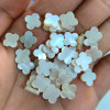 50PCS/Bag Natural White Mother Of Pearl White Shell Loose Stone Four Leaf Flower Thickness 2MM For Jewelry Making