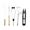 Fly Tying Tools Combo Kit Vise Bobbin Holder Threader Needle Whip Finisher Scissors Whip Finisher Bobbin Threader