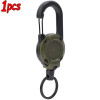 1/5pcs Heavy Duty Retractable Pull Badges ID Reel Carabiner Key Chain Steel Wire Rope Buckle Key Holder Outdoor Keychain Tools