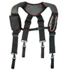 MELOTOUGH Gel Construction Work Suspender Tool Belt Suspenders with Gel shoulder pad Detachable Phone Holder