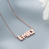 Lulu's Personalized Bubble Name Puff Necklace 3D Balloon Name Necklace Women Mother's Day Gift