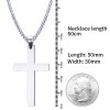 Fashion Stainless Steel Cross Pendant Necklace For Women Men Link Chain Charm Necklace Cool Boys Girls Punk Hip Hop Jewelry Gift