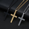 Fashion Stainless Steel Cross Pendant Necklace For Women Men Link Chain Charm Necklace Cool Boys Girls Punk Hip Hop Jewelry Gift