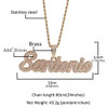 Uwin Custom Baguette Chain Cursive Letter With Iced Out Name Necklace Chain Cubic Zirconia Fashion Hiphop Jewelry