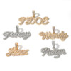 Uwin Custom Baguette Chain Cursive Letter With Iced Out Name Necklace Chain Cubic Zirconia Fashion Hiphop Jewelry