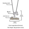 Uwin Csutom Iced Girl With Cursive Letter Clasp Custom Name Necklace Tennis Chain Cubic Zirconia Fashion Hiphop Jewelry