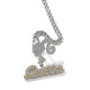 Uwin Csutom Iced Girl With Cursive Letter Clasp Custom Name Necklace Tennis Chain Cubic Zirconia Fashion Hiphop Jewelry