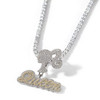 Uwin Csutom Iced Girl With Cursive Letter Clasp Custom Name Necklace Tennis Chain Cubic Zirconia Fashion Hiphop Jewelry