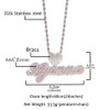 Uwin Csutom Cursive Letter With Heart Clasp 9mm Iced Out Cuban Chain Name Necklace Chain Cubic Zirconia Fashion Hiphop Jewelry