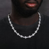 10mm Cross vvs1 Moissanite Tennis Chain 925 Silver For Women Chain Link Necklace Unisex Fine Jewelry