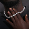 10mm Cross vvs1 Moissanite Tennis Chain 925 Silver For Women Chain Link Necklace Unisex Fine Jewelry
