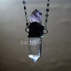 10pcs Gothic Crystal Stainless Steel Necklace Quartz Talisman Pendulum Goth Christmas Witch Accessory Halloween Y2K Emo Jewelry
