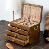 Wooden Retro Style Storage Large Luxury Jewelry Box for Women Three Layers Multi Functiona Jewelry Display Packaging Supplies