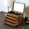 Wooden Retro Style Storage Large Luxury Jewelry Box for Women Three Layers Multi Functiona Jewelry Display Packaging Supplies