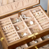 Wooden Retro Style Storage Large Luxury Jewelry Box for Women Three Layers Multi Functiona Jewelry Display Packaging Supplies