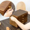 Wooden Retro Style Storage Large Luxury Jewelry Box for Women Three Layers Multi Functiona Jewelry Display Packaging Supplies
