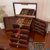 Wood Jewelry Box Velvet Drawer Ring Necklace Bangles Jewelry Boxes Organizer Earrings Display Tray Women Accessories Storage