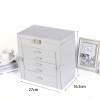 Leather Jewelry Box Luxury Six Layers Large Jewelry Box Organizer Multi Functional Personalized Ring Necklace Storage Packaging